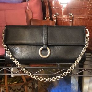 ann taylor clutch black great shape